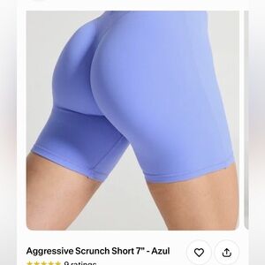 Buffbunny Aggressive Scrunch Short 7" - Azul